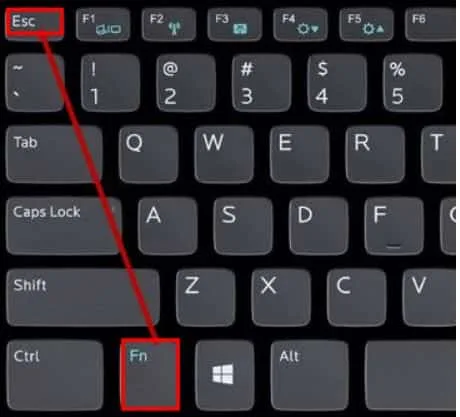 press fn and esc key