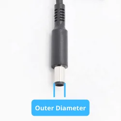 Outer Diameter of laptop charger pin