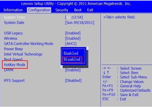 How to Disable Fn key on Lenovo Laptop Using BIOS