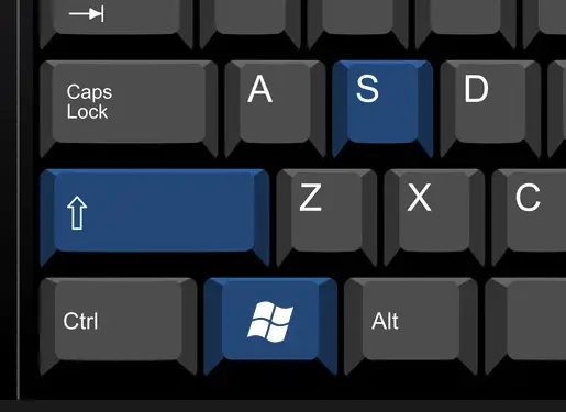 window + shift +S shortcut for screenshot on lenovo laptop