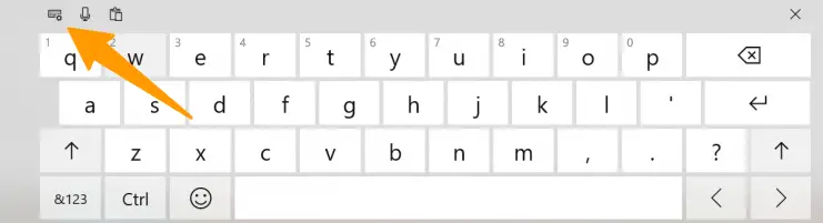 On-screen default keyboard