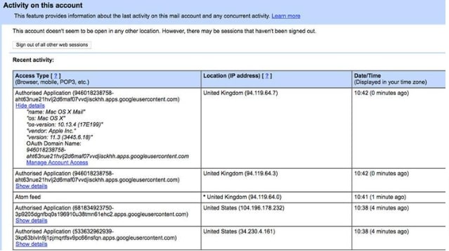 find IP of stolen laptop using gmail