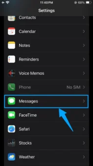 Go to iMessage to fix the Automatically sending voice notes in iMessage