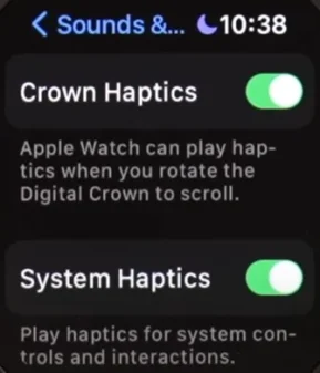 crown Haptic and system haptic