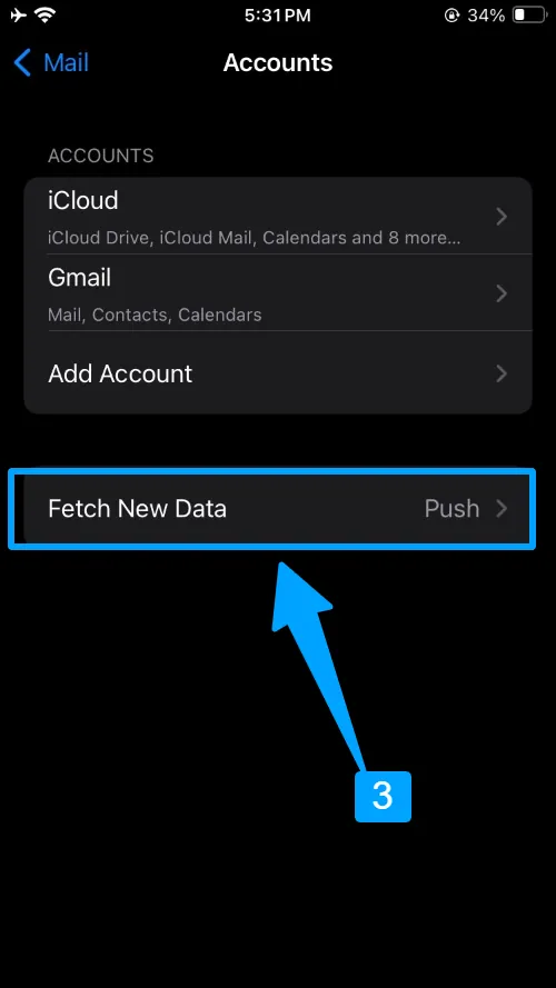 tap on fetch new data