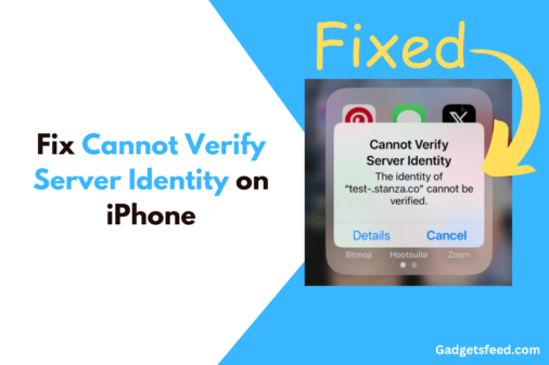 Fix Cannot Verify Server Identity on iPhone