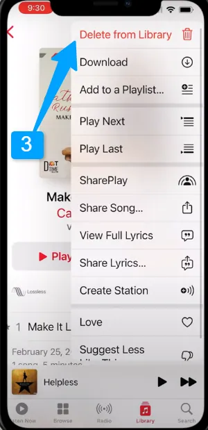 delete song in apple music