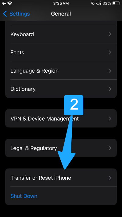 Reset All settings to fix touch screen issue on iphone