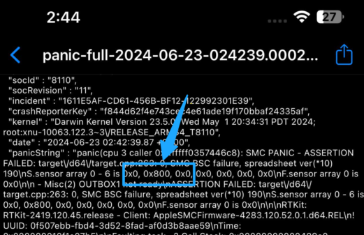 panic log code for charging port issue iphone min