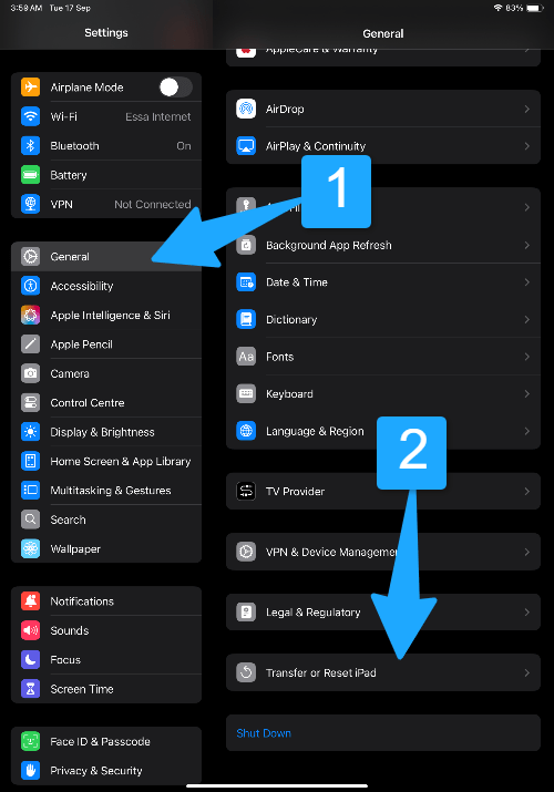 reset network settings for ipad stuck in heapphone mode