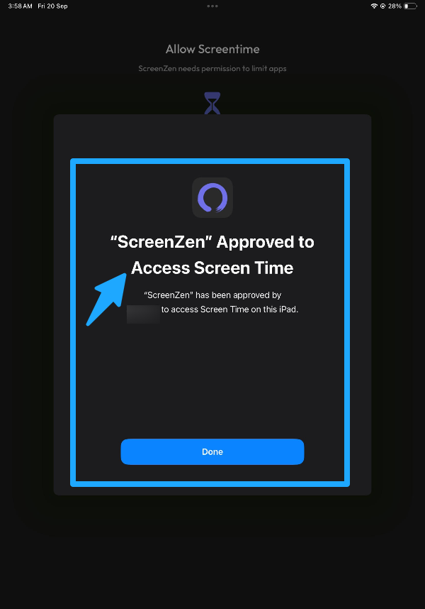 third party app on iphone asking permission for screen time