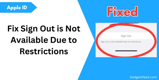 Fix Sign Out is Not Available Due to Restrictions