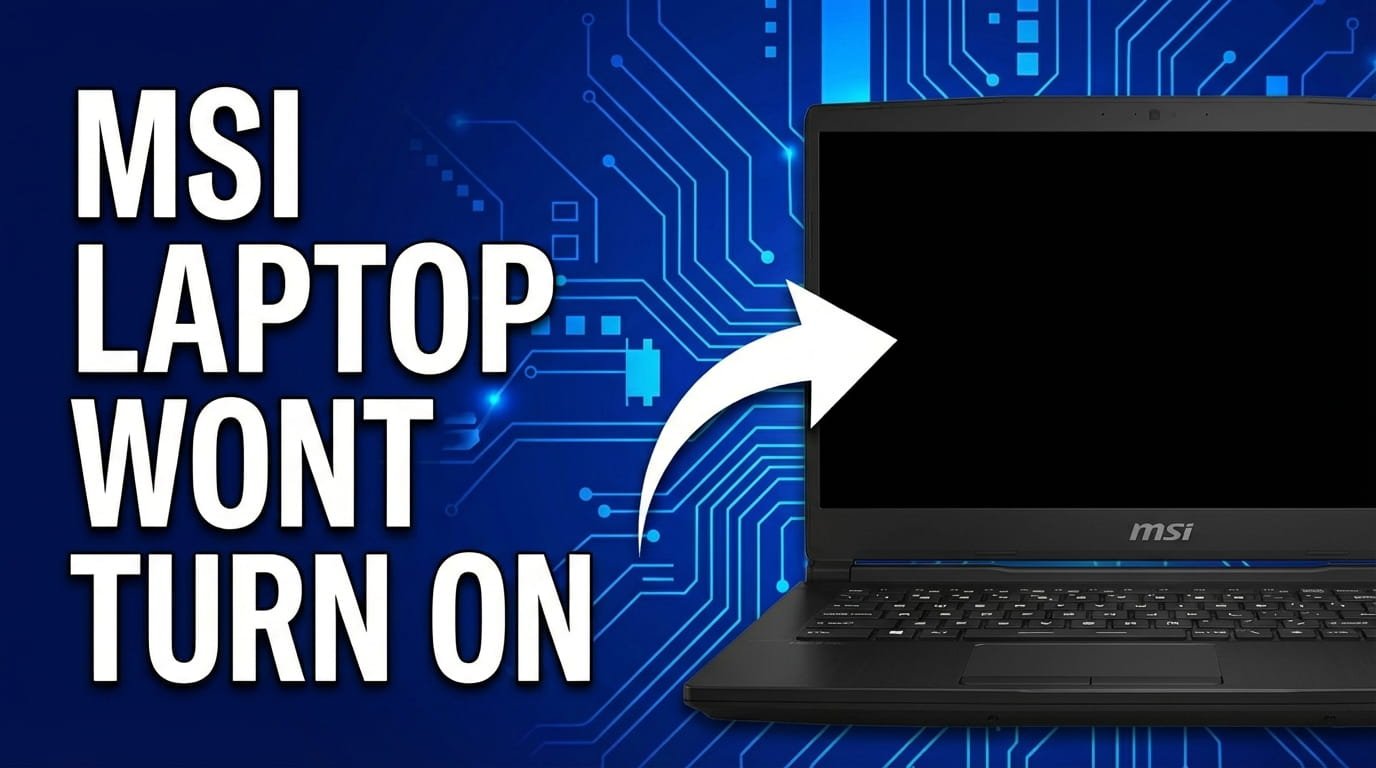 MSI laptop wont turn on